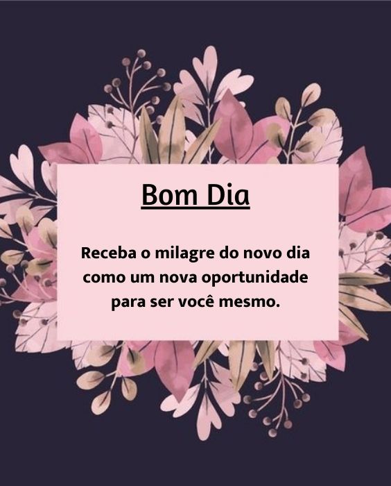 bom dia recebe milagre