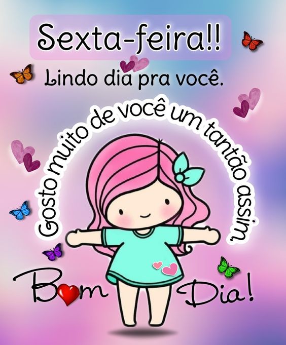 Imagens com Frases de Bom dia Sexta feira Animada