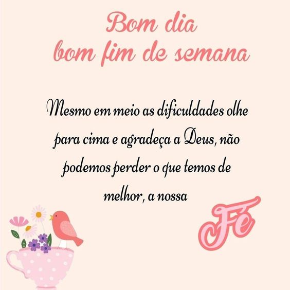 Mensagens de bom fim de semana