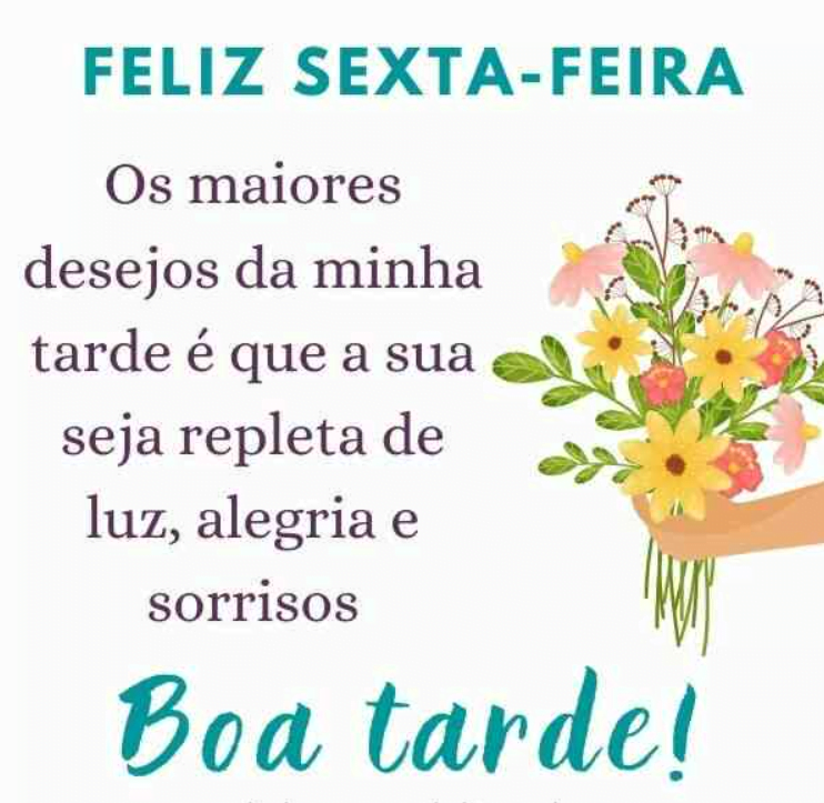 Boa tarde sexta-feira